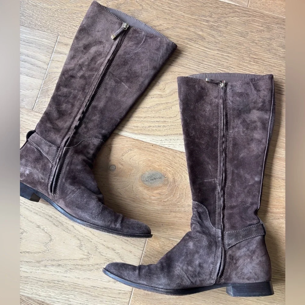 Ralph Lauren purple label suede leather boots womens 9